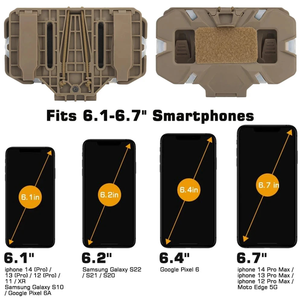 Foldable Navigation Phone Holder Board Tactical Plate Carrier Vest Attachments Universal Phone Chest Mount for Screen  Molle New