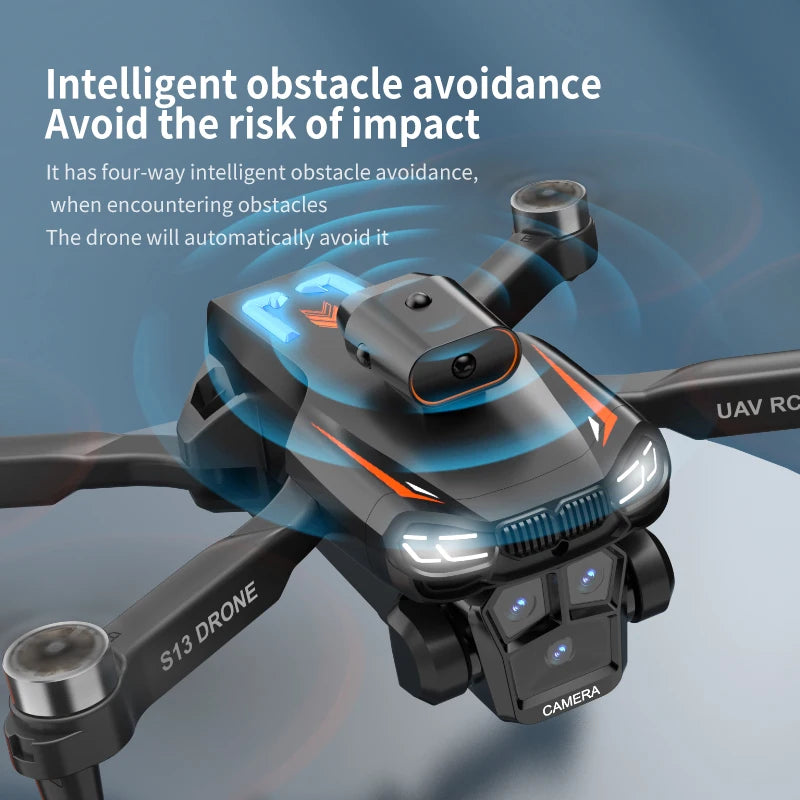 S13 UAV Beginner FPV Racing Drone 6 Axis Cheap Children's Remote Control Drone for Photography 6K Camera Long Range Features