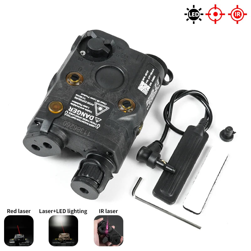 New Tactical PEQ-15 Red Laser IR Light White Flashlight LED Lights Strobe Outdoor Hunting Accessory