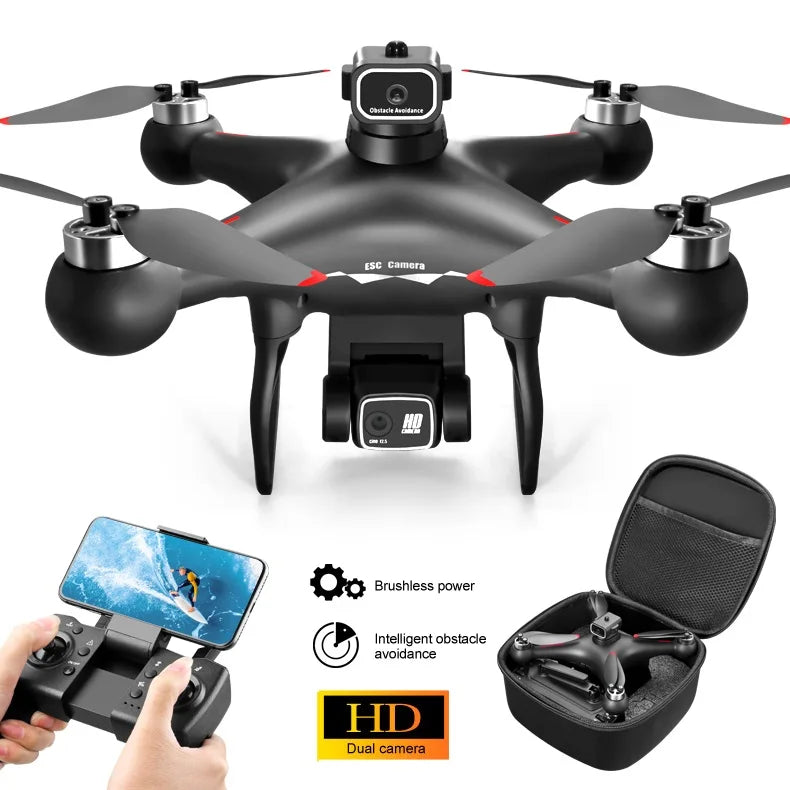 Drone S116 4k 8K Hd Dual Camera Wifi Fpv Drone Professional Uav Obstacle Avoidance Brushless Rc Quadcopter Professionnel Drone