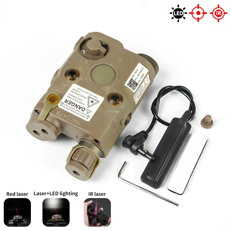 New Tactical PEQ-15 Red Laser IR Light White Flashlight LED Lights Strobe Outdoor Hunting Accessory