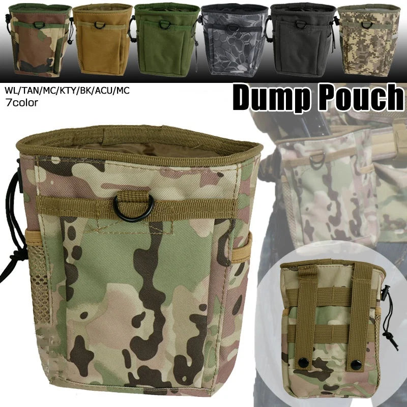 Molle Magazine Dump Drop Pouch Outdoor Hiking Hunting Accessories Recovery Waist Pack Utility EDC Bag Ammo Mag Holder Pouches