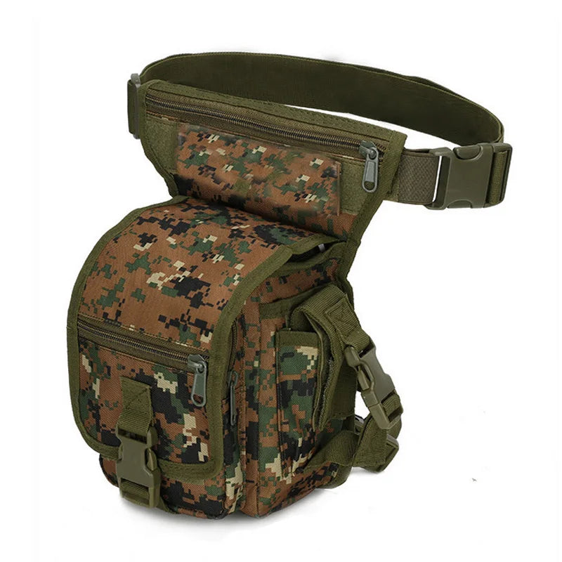 Tactical Drop Leg Bag Men Thigh Waist Fanny Pack Hunting Accessories Molle Gun Bag Hiking Traveling Camping Cycling Thigh Pouch