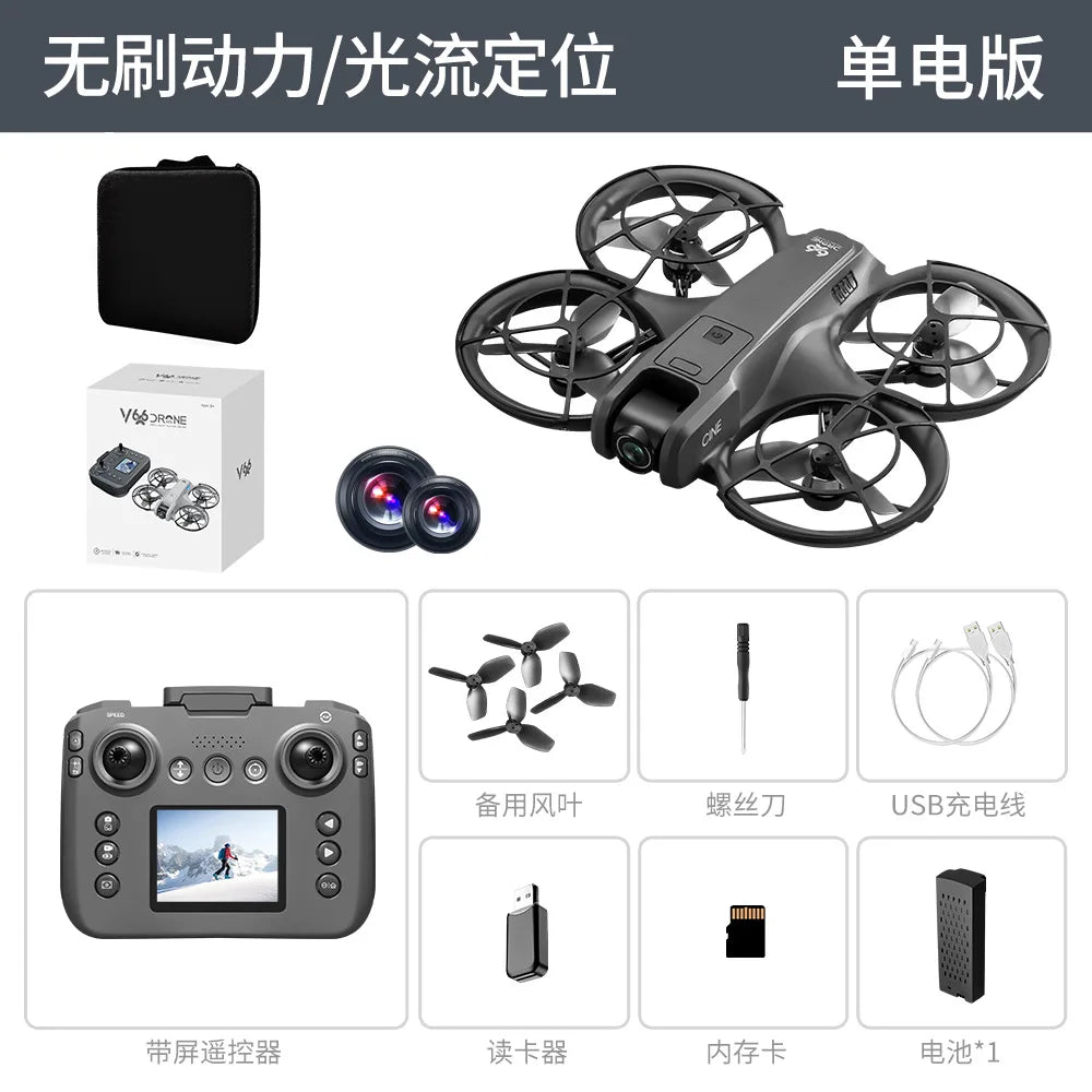 Cheap V666 Drone 4k Professional Esc Camera Optical Flow Localization Four-way Obstacle Avoidance Rc Quadcopter Toy Drone
