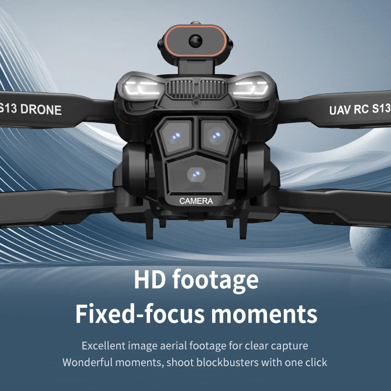 S13 UAV Beginner FPV Racing Drone 6 Axis Cheap Children's Remote Control Drone for Photography 6K Camera Long Range Features