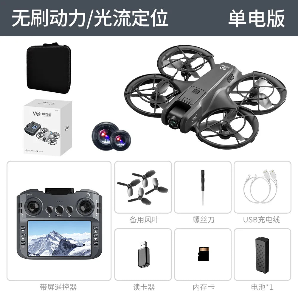 Cheap V666 Drone 4k Professional Esc Camera Optical Flow Localization Four-way Obstacle Avoidance Rc Quadcopter Toy Drone
