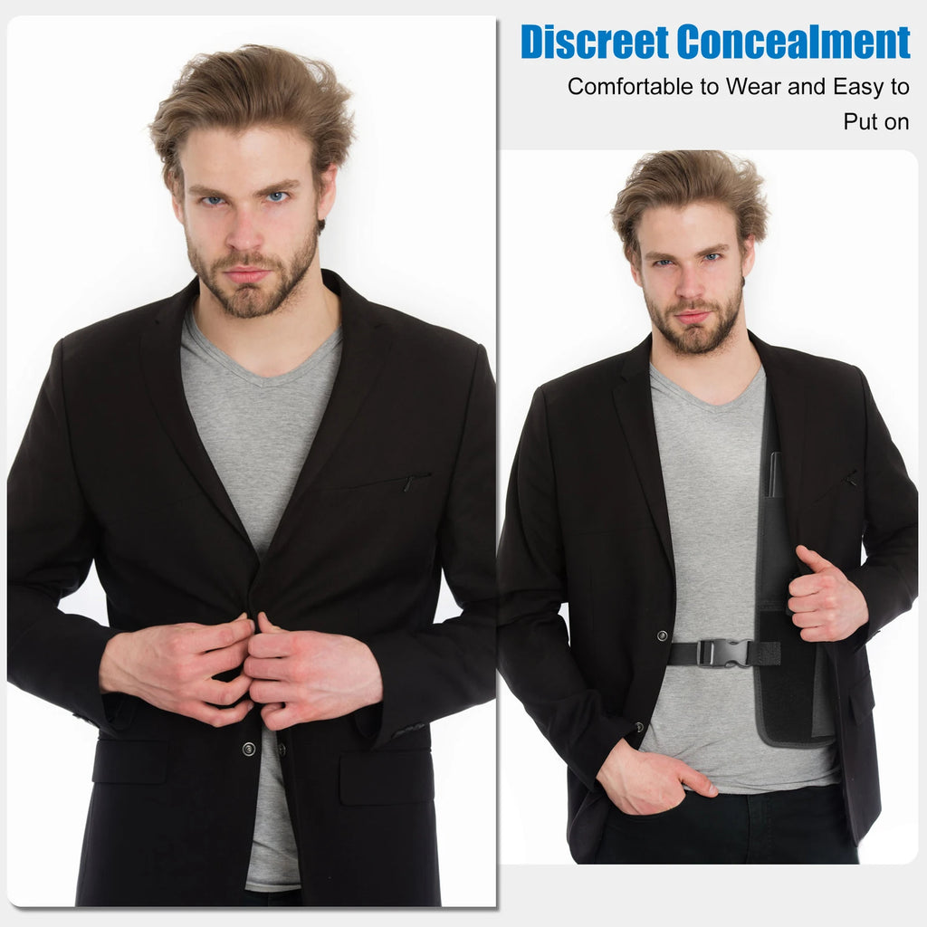 Chest Gun Holster with Phone Pouch Underarm Shoulder Pistol Holster Bag Concealed Carry Hunting Accessories