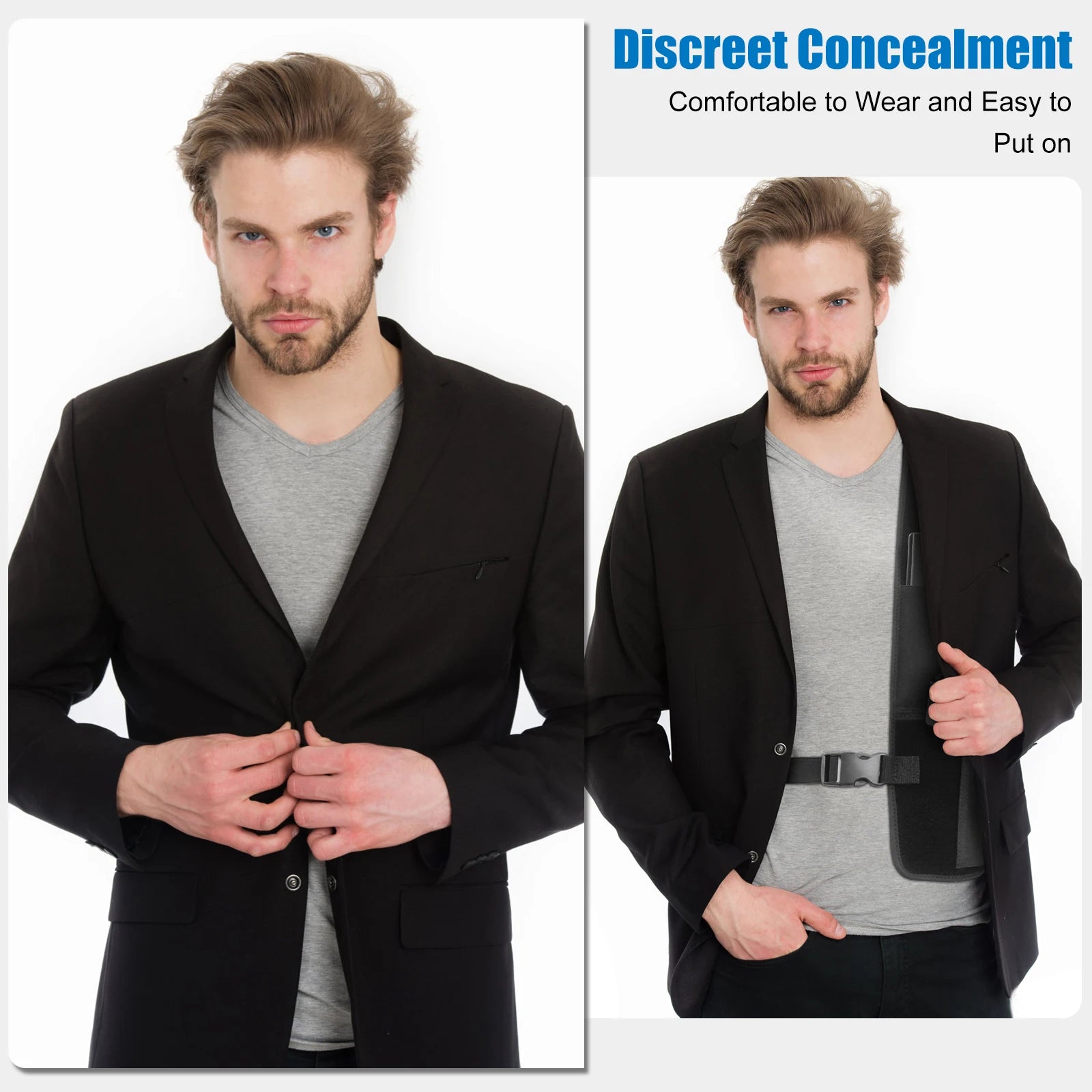 Chest Gun Holster with Phone Pouch Underarm Shoulder Pistol Holster Bag Concealed Carry Hunting Accessories