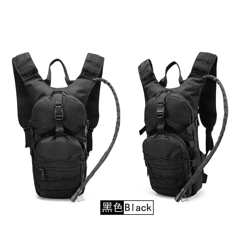 Tactical Camo Hydration Pack - 3L Water Bladder Backpack for Hiking, Cycling & Outdoor Sports, Leakproof & Lightweight