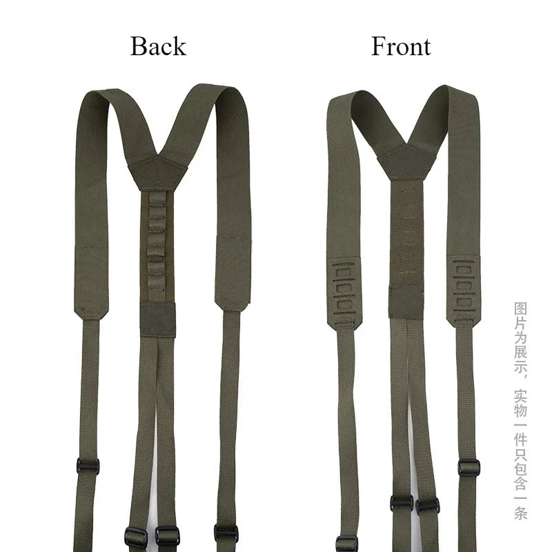 Tactical Harness Heavy Waist Belt Y-type Duty Belt Harness Shoulder Combat Sling Strap Tactical Accessories