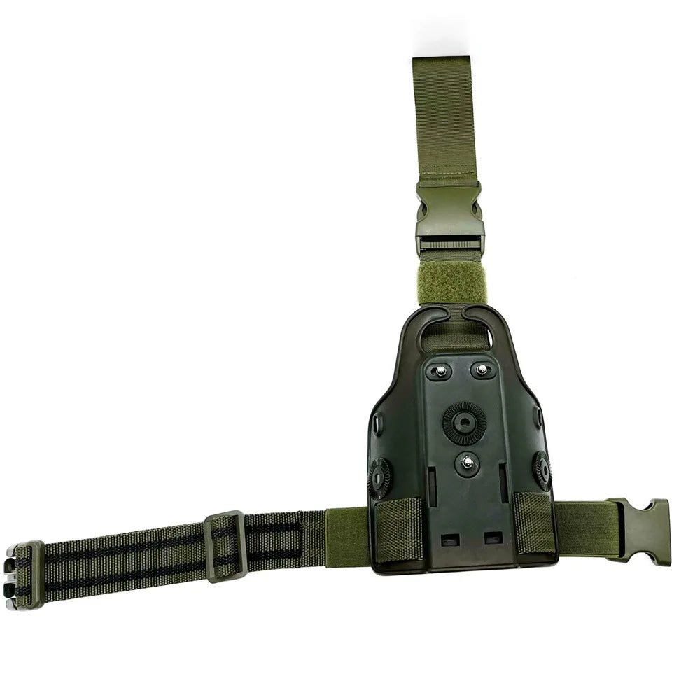 Tactical Leg Gun Holster Platform for Glock 17 19 Beretta M9 Sig P226 Airsoft Drop Thigh Pistol Case Paddle Adapter for Hunting