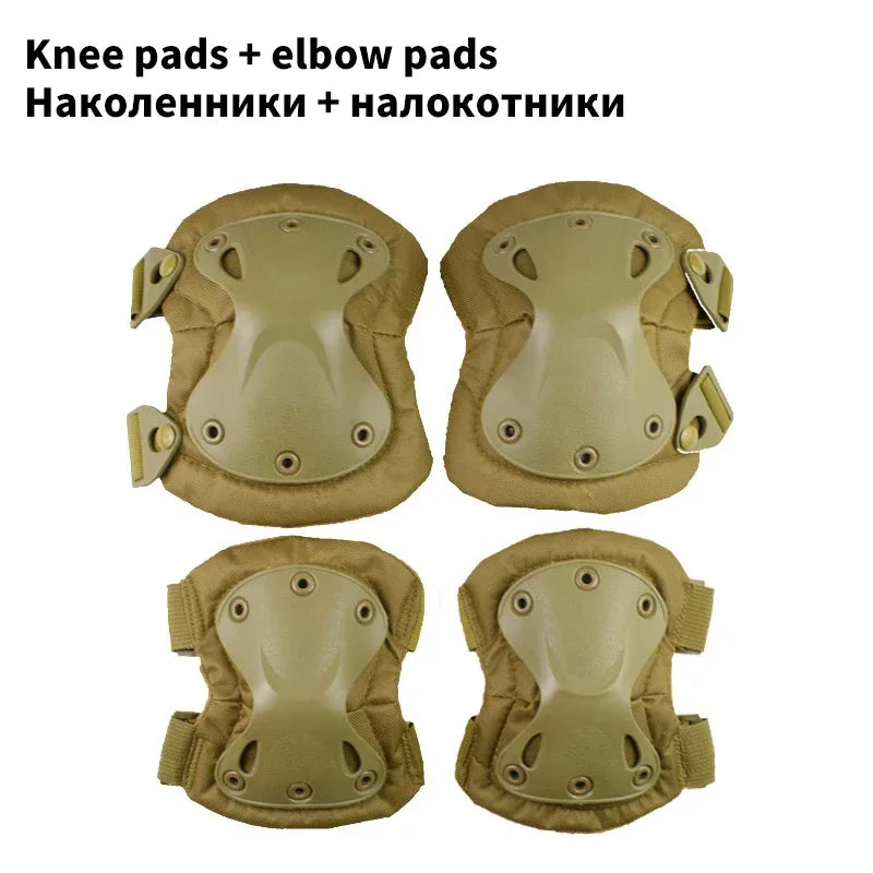 Tactical Knee Pad Elbow CS Military Protector Army Airsoft Outdoor Sport Hunting Kneepad Safety Knee Gear Protective Knees Pads