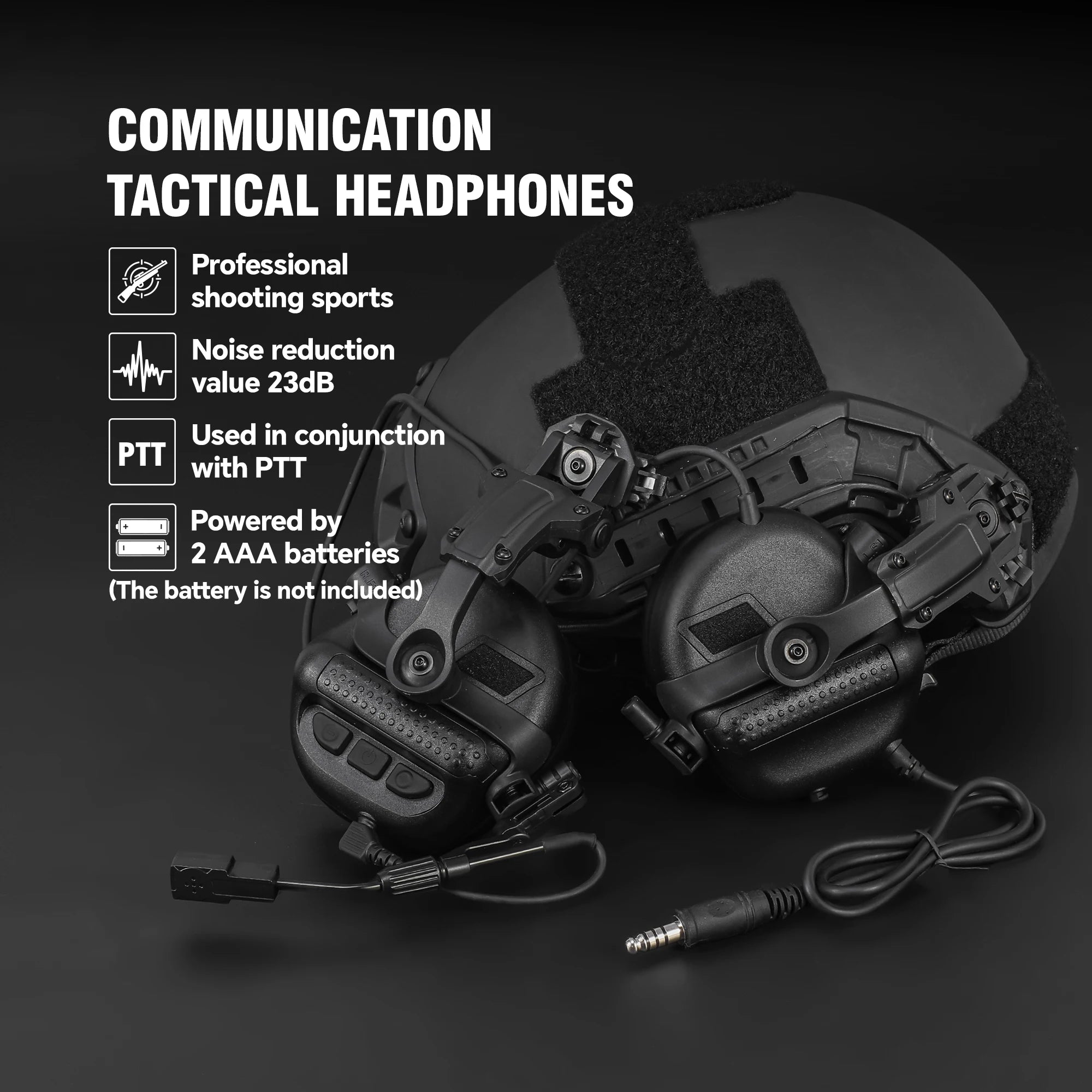 Army Shooting Earmuffs Tactical Hunting Headset Electronic Hearing Protector Active Noise Reduction Sound Pickup Headphone
