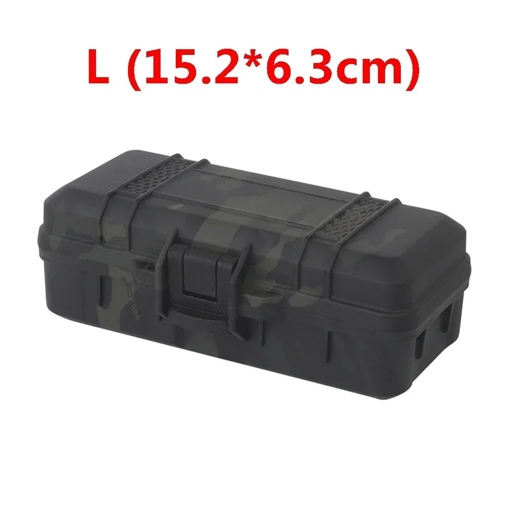 Tactical Storage Box Two Size Outdoor Multifunction Versatile Laser Protective EDC Medicine Flashlight Waterproof Storage Case