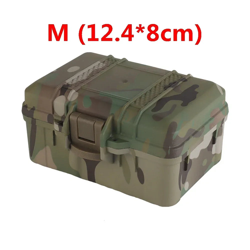 Tactical Storage Box Two Size Outdoor Multifunction Versatile Laser Protective EDC Medicine Flashlight Waterproof Storage Case