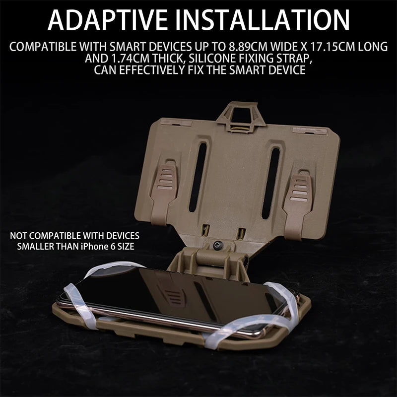 Foldable Navigation Phone Holder Board Tactical Plate Carrier Vest Attachments Universal Phone Chest Mount for Screen  Molle New