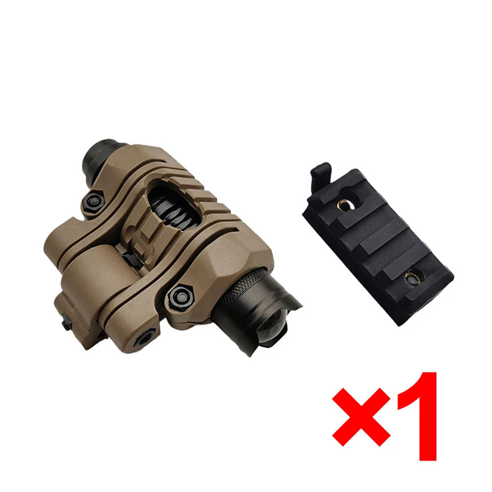 Tactical Helmet Flashlight Set Scout Mini LED Lamp Outdoor Hunting Military Helmet Light Jig Fit FAST Helmet 20mm Rail