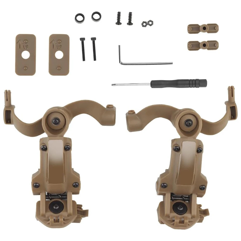 Tactical Headphone Mount EARMOR M32 Rail Mount Bracket Quick Helmet Rail Mount Adapter Suspension Headphone Mount