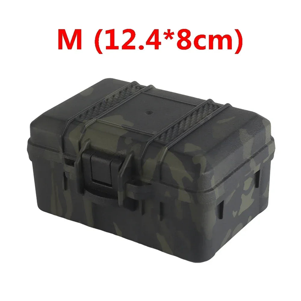 Tactical Storage Box Two Size Outdoor Multifunction Versatile Laser Protective EDC Medicine Flashlight Waterproof Storage Case