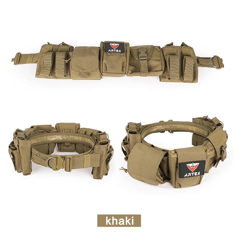 Tactical Waist Bag Hunting Tactical Battle Belt Sets Duty Belts Law Enforcement Airsoft Utility Belt with Accessories Pouches