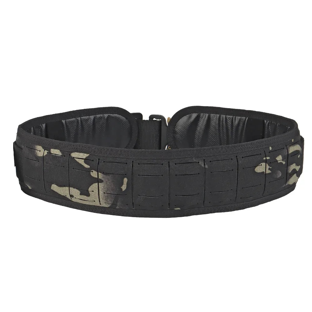 Tactical Padded Belt Hook Design MOLLE Hunting Combat Training Girdle Quick Release CS War Game Shooting Airsoft Waist Belt Gear
