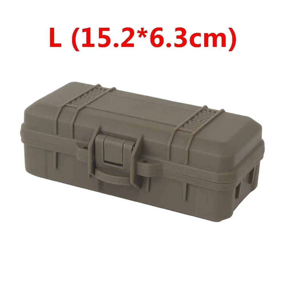 Tactical Storage Box Two Size Outdoor Multifunction Versatile Laser Protective EDC Medicine Flashlight Waterproof Storage Case