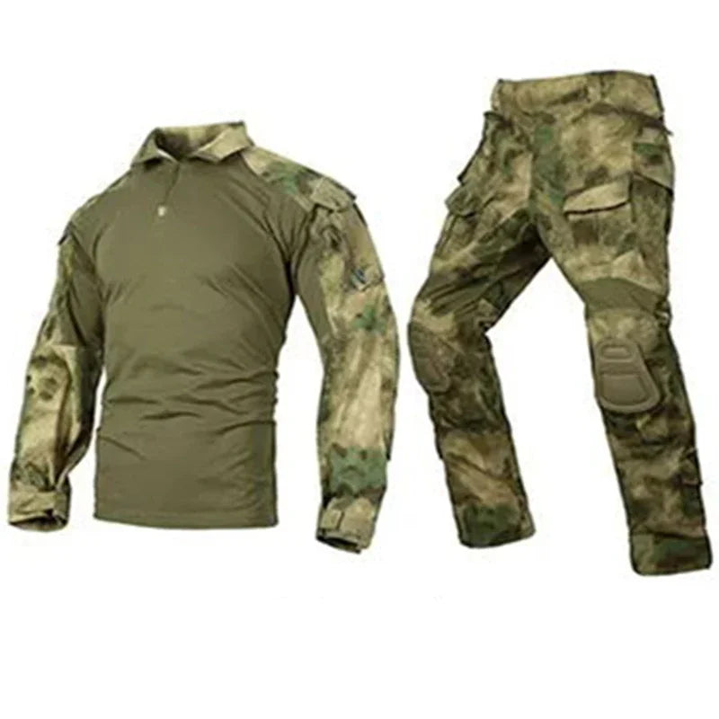 Tactical G3 Uniform Sets NEW Mens Camo Suits Outdoor Hunting Shirt Pants Tops Elastic Duty Cargo Trousers Windproof