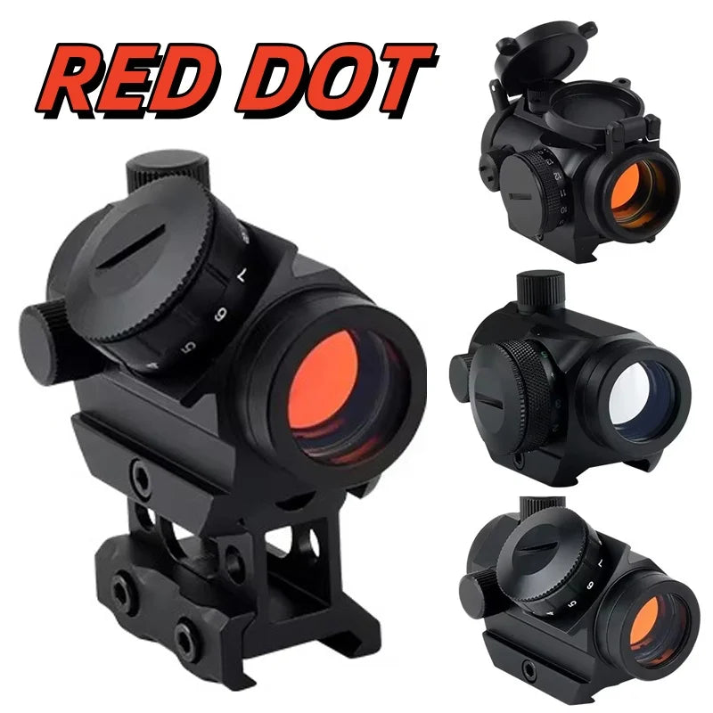 Tactical Green Red Dot Sight Optics Reflex Riflescope Hunting Scopes Fit 11/20mm Rails Rifle for Hunting Firearms & Airsoft