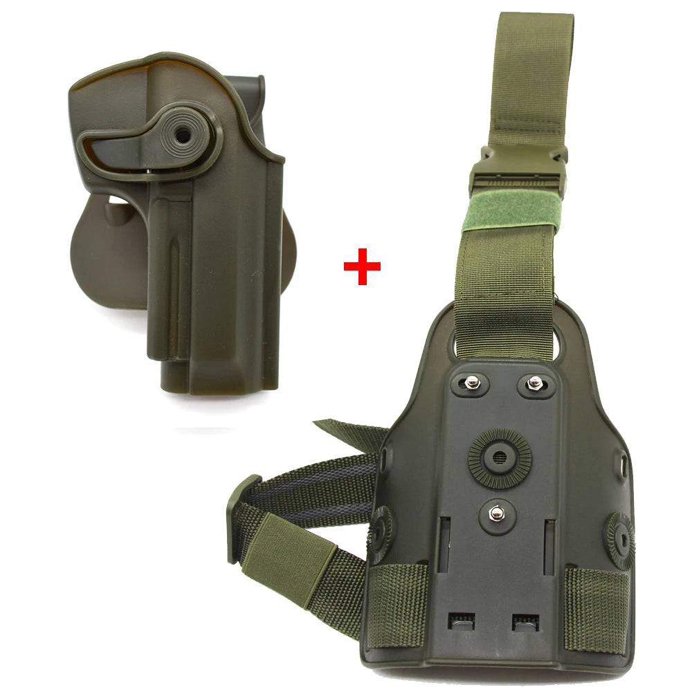 Hunting Pistol Gun Holster for BerettaM9  Tactical Shooting Drop Leg Thigh Holster Belt Clip Case