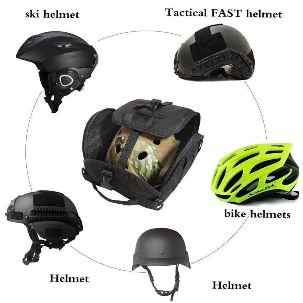 Tactical Fast Helmet Pack Helmet Storage Bag Outdoor Hiking Sports Motorcycle Cycling Carrying Pouch for Hunting Accessories