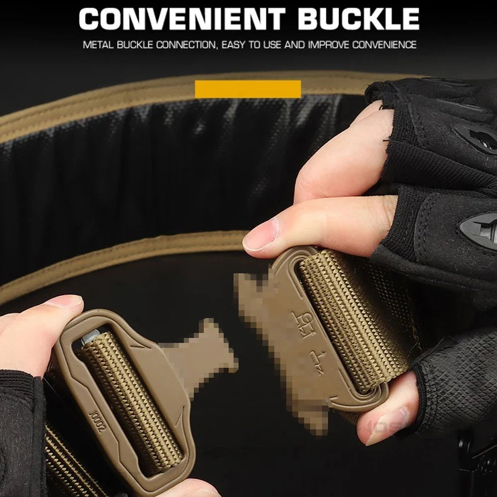 Tactical Padded Belt Hook Design MOLLE Hunting Combat Training Girdle Quick Release CS War Game Shooting Airsoft Waist Belt Gear