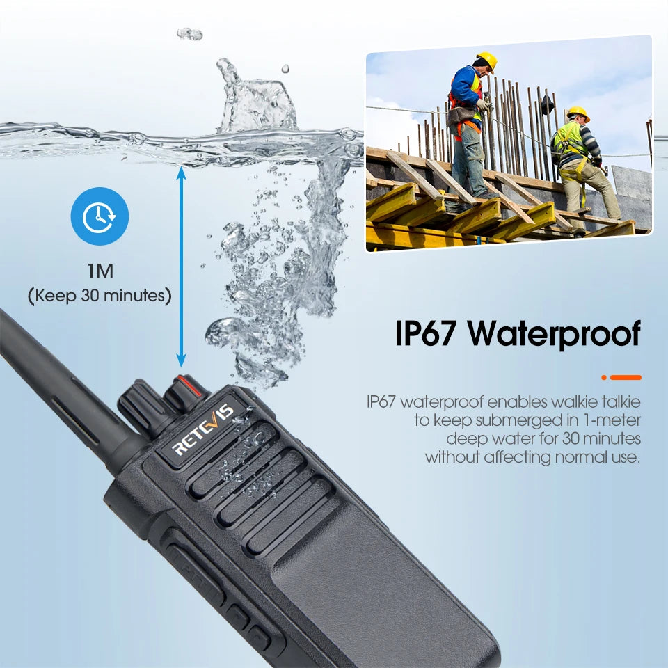Retevis RT29D 10W DMR Walkie Talkie Bluetooth Long Range Powerful Walkie-talkie Waterproof  UHF Two Way Radio for Resort Club
