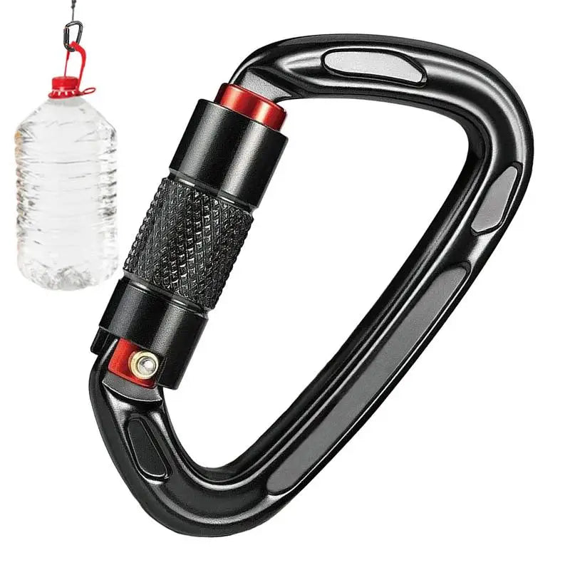Heavy Duty Carabiners Clips Multi-function Main Lock D-Shaped 24KN Safe Lock Clip Aluminum Carabiner D Ring Ergonomic For Hiking