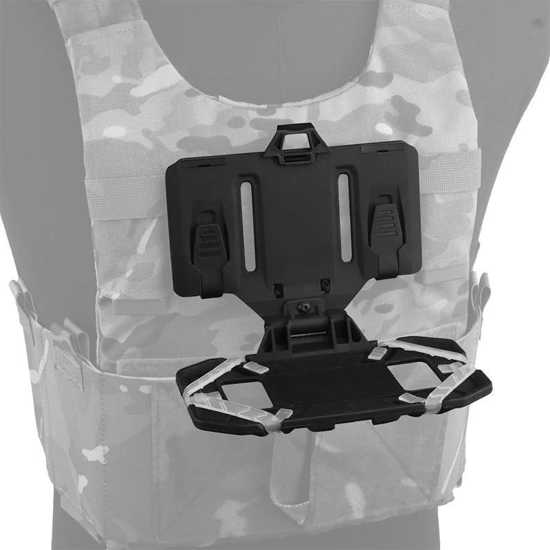 Foldable Navigation Phone Holder Board Tactical Plate Carrier Vest Attachments Universal Phone Chest Mount for Screen  Molle New