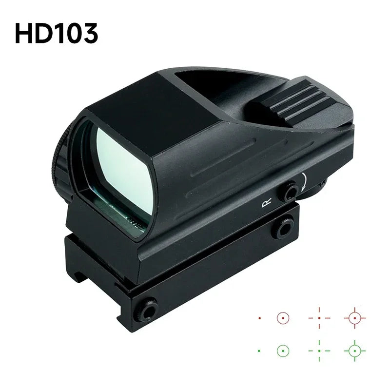 Tactical Green Red Dot Sight Optics Reflex Riflescope Hunting Scopes Fit 11/20mm Rails Rifle for Hunting Firearms & Airsoft