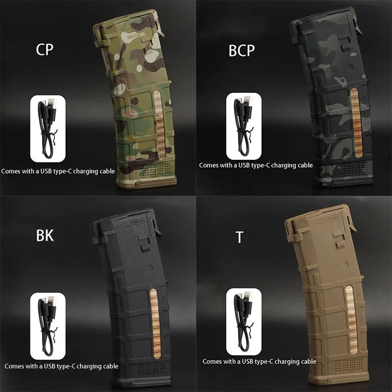 Tactical PMAC magazine model, outdoor equipment can replace the battery shell power display, Type-C interface decoration props