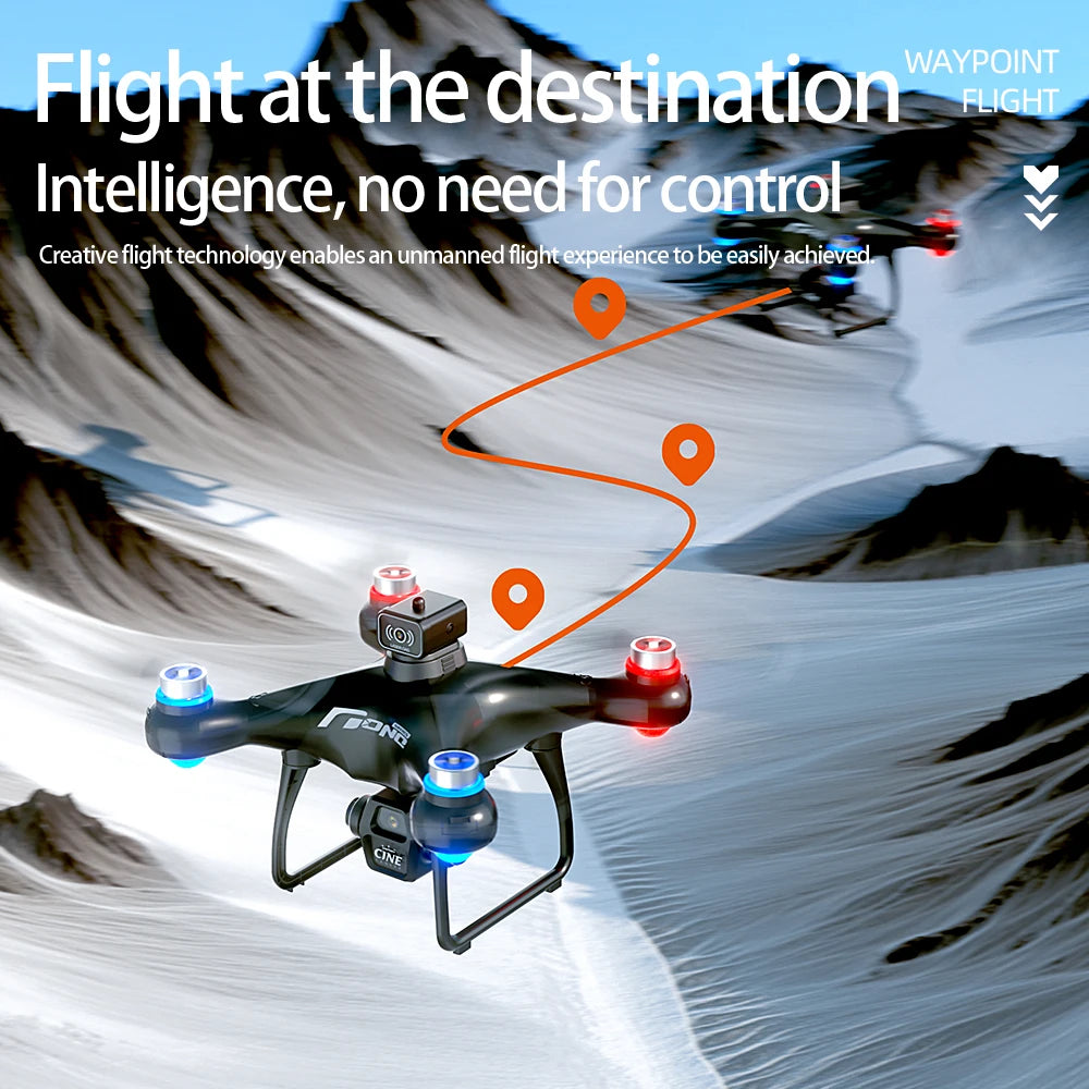 E55 Brushless Drone 8k Hd Dual Camera Aerial Photography With Screen Control Optical Flow Positioning Obstacle Avoidance