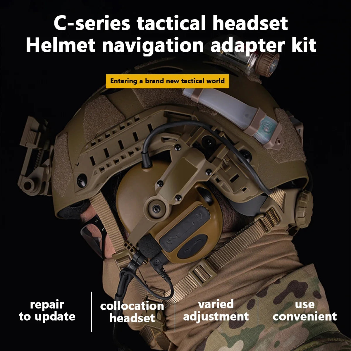 Tactical Helmet Headphone Rail Adapter OPS CORE ARC/Wendy M-LOK  Helmet Mount Suitable for Tactical COMTAC III Shooting Headset