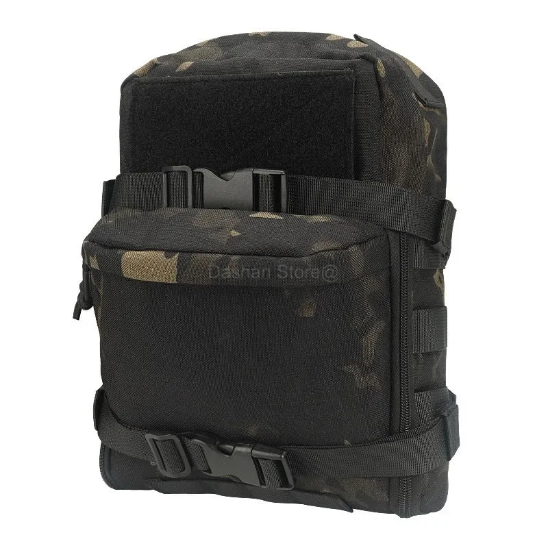 Tactical Hydration Pack Mini Back Panel Water Bag Nylon Molle Pouch Hunting Lightweight Vest Hose Accessories Zipper Backpack