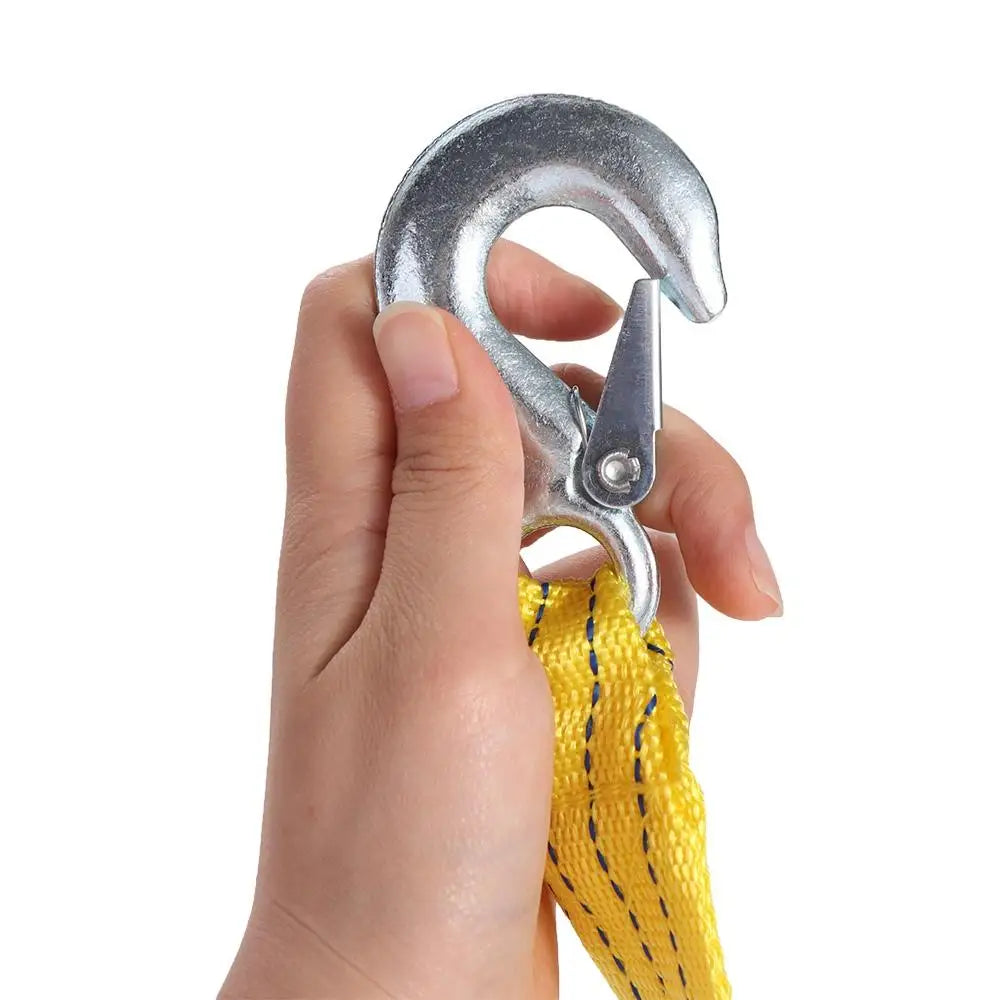 Heavy Duty Car Tow Cable 3M 4M High Strength Trailer Rope with Hooks 3 Ton 5 Ton Car Rescue Tool Car Accessories