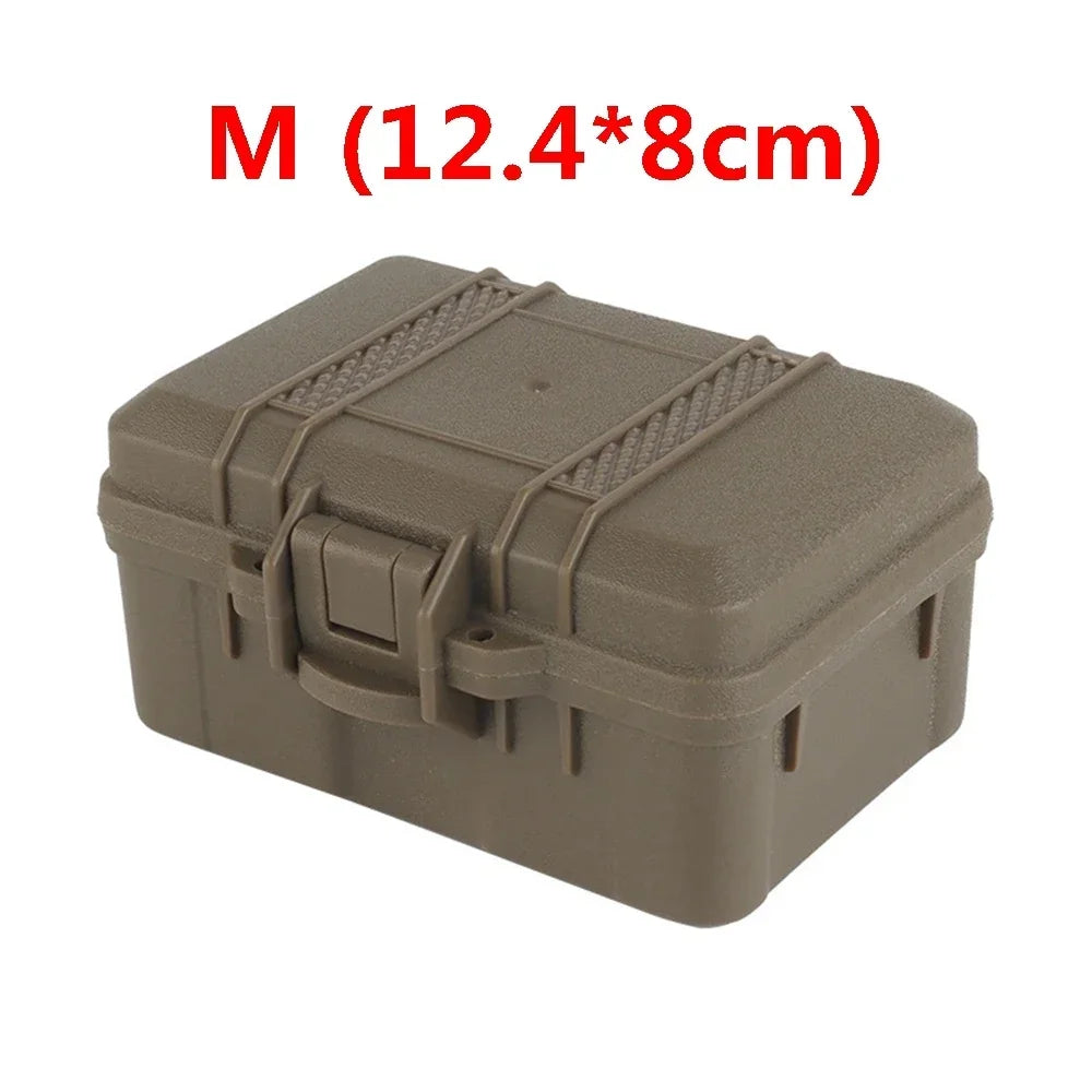 Tactical Storage Box Two Size Outdoor Multifunction Versatile Laser Protective EDC Medicine Flashlight Waterproof Storage Case
