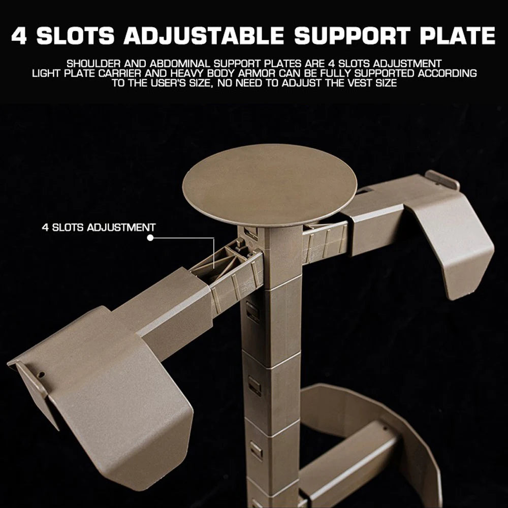 Tactical Vest Helmet Display Stand Adjustable Plate Carrier Militar Helmet Equipment Display Belt Body Armor Assemble Support