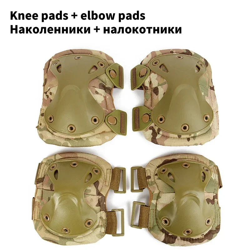 Tactical Knee Pad Elbow CS Military Protector Army Airsoft Outdoor Sport Hunting Kneepad Safety Knee Gear Protective Knees Pads