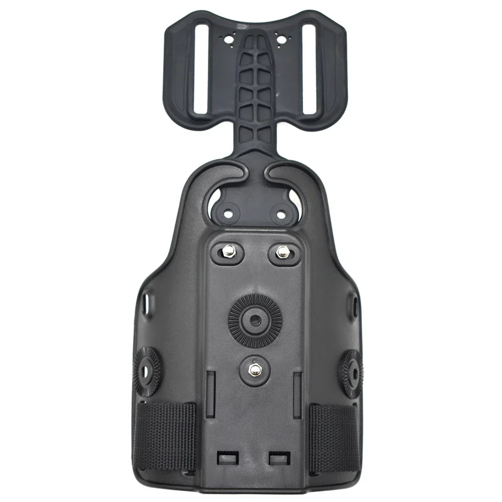 Tactical Leg Gun Holster Platform for Glock 17 19 Beretta M9 Sig P226 Airsoft Drop Thigh Pistol Case Paddle Adapter for Hunting