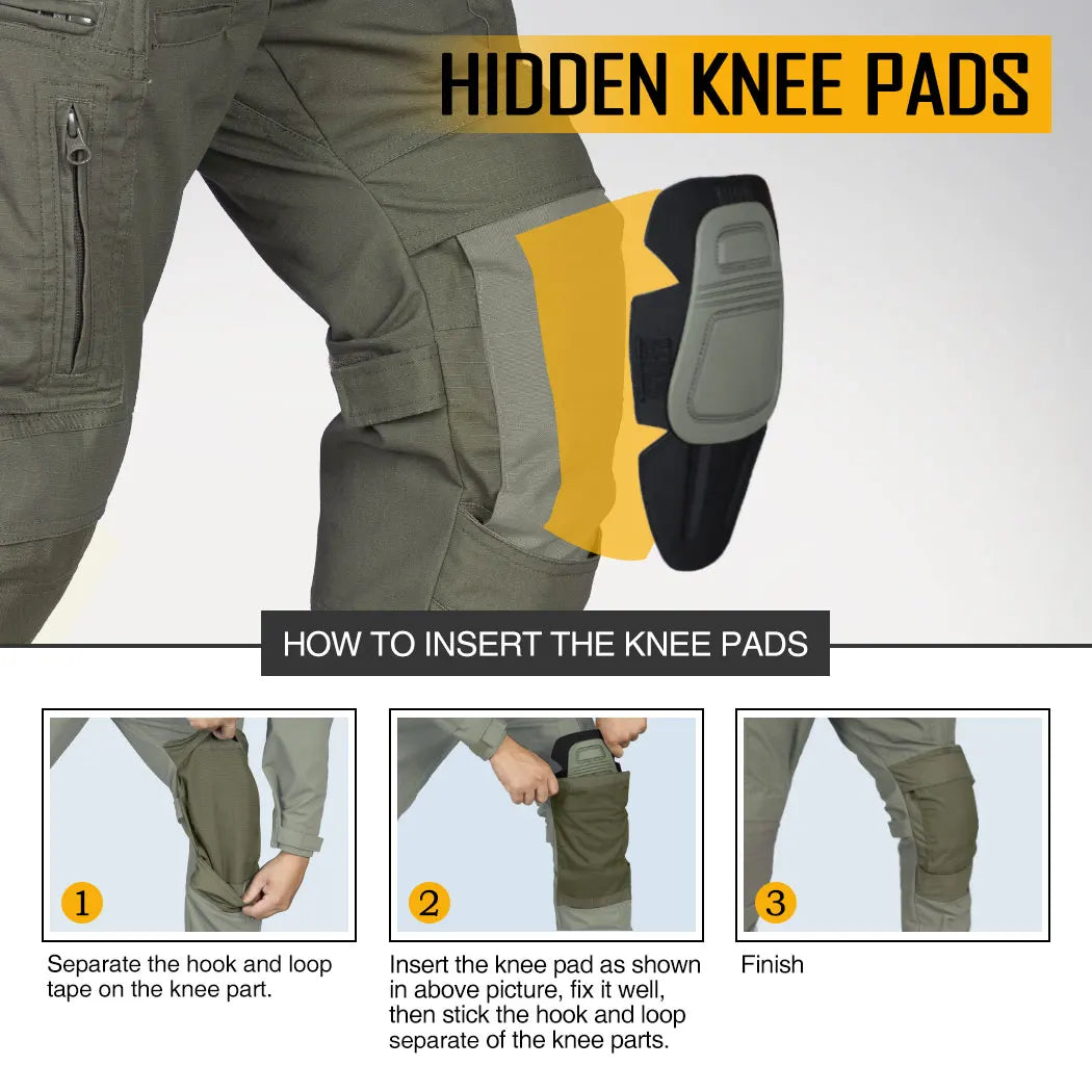 IDOGEAR Combat UFS Pants Tactical Pants w/ Knee Pads Trousers 3209