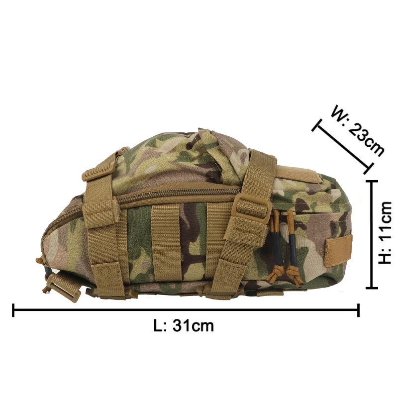 Tactical Hydration Pack Mini Back Panel Water Bag Nylon Molle Pouch Hunting Lightweight Vest Hose Accessories Zipper Backpack