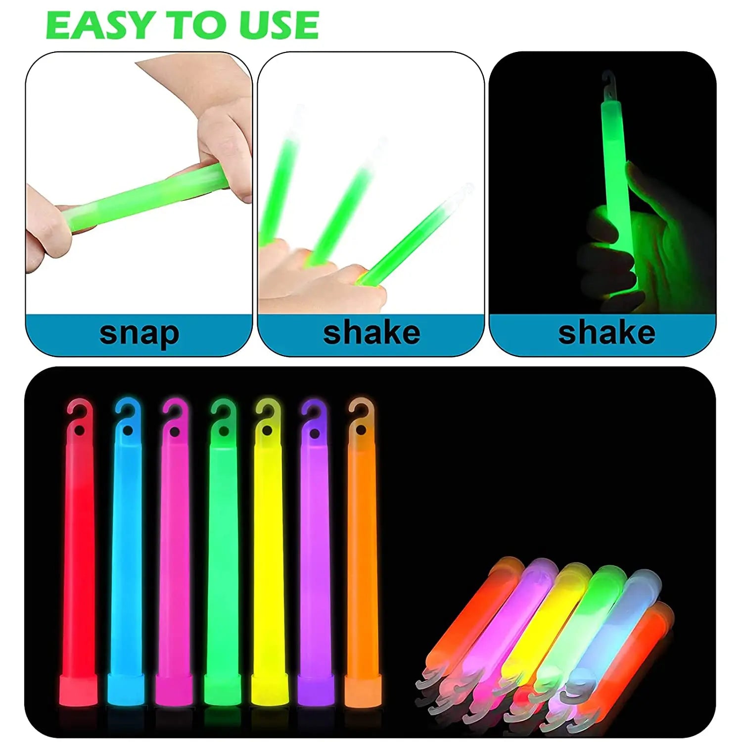 10PCS Ultra Emergency Bright 15CM Glow Sticks 12 Hour Camping Hiking Chem Glow Stick Lights for Parties Blackout Storm Ready Use