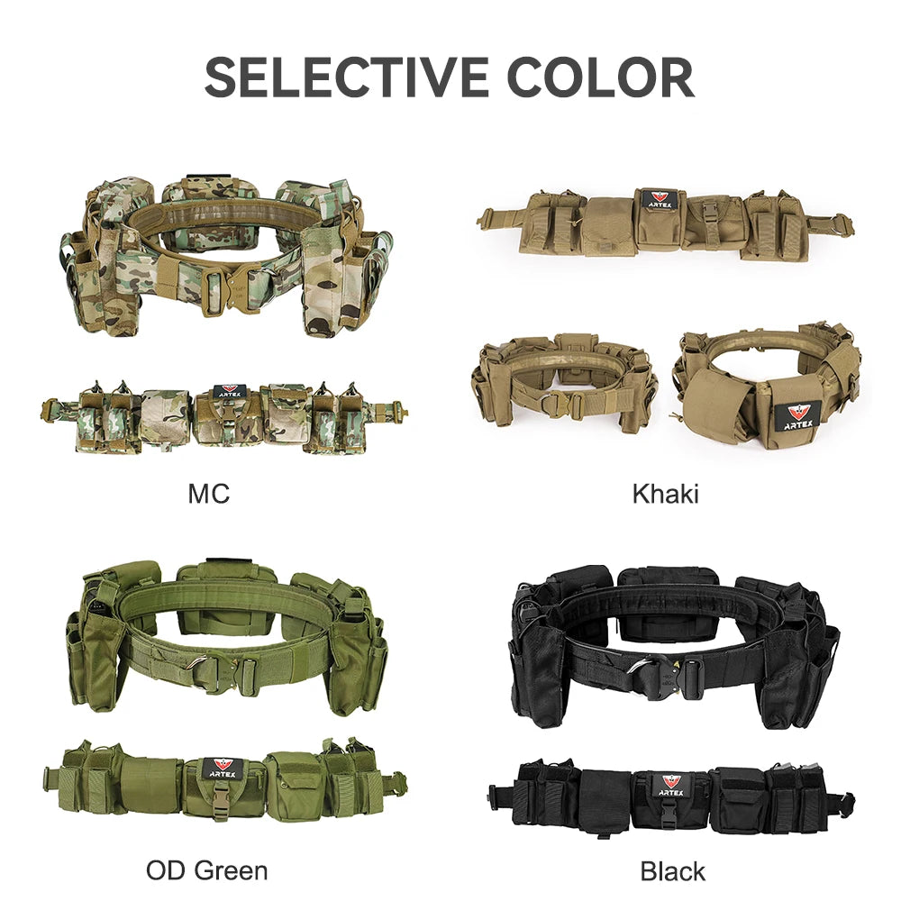 Tactical Waist Bag Hunting Tactical Battle Belt Sets Duty Belts Law Enforcement Airsoft Utility Belt with Accessories Pouches
