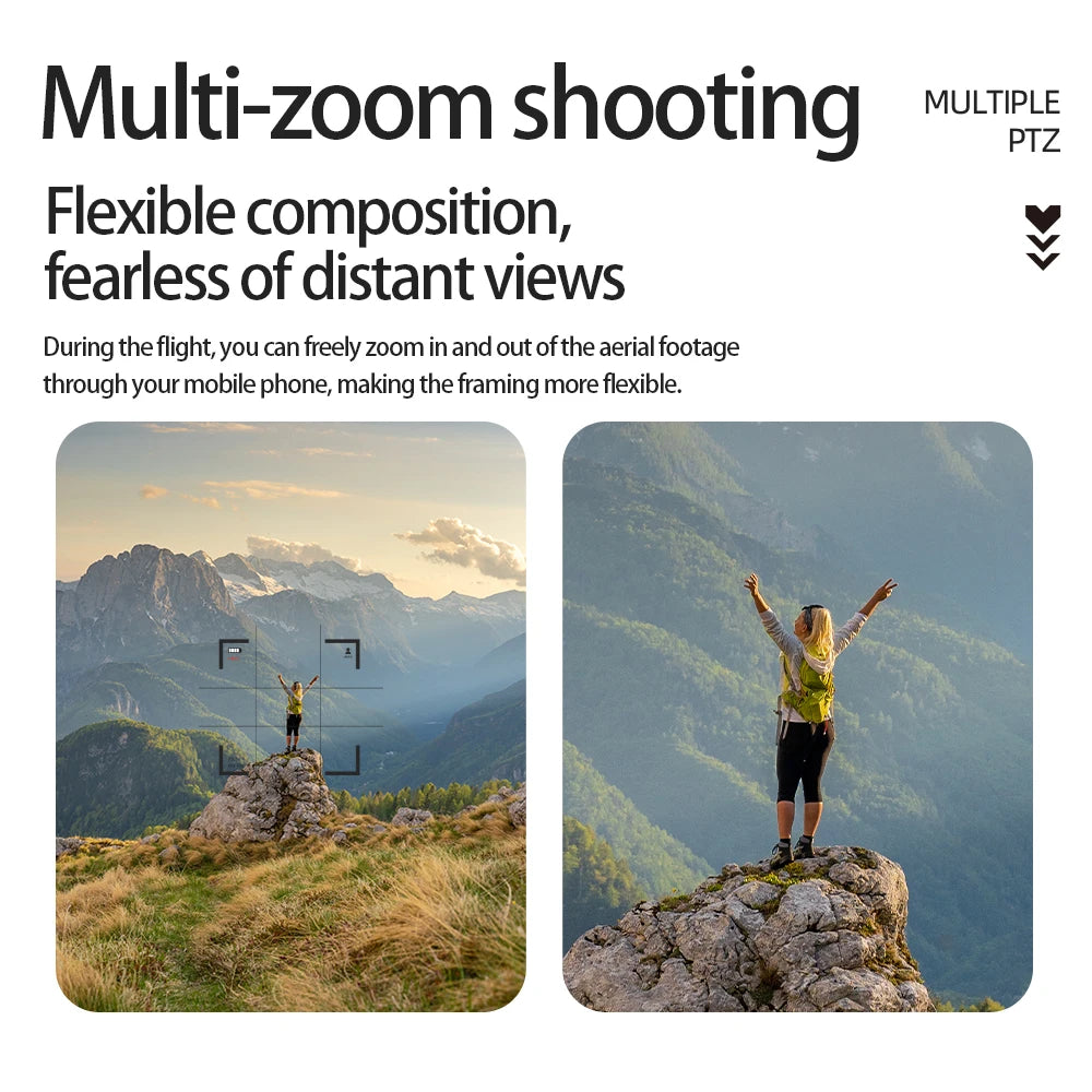 E55 Brushless Drone 8k Hd Dual Camera Aerial Photography With Screen Control Optical Flow Positioning Obstacle Avoidance