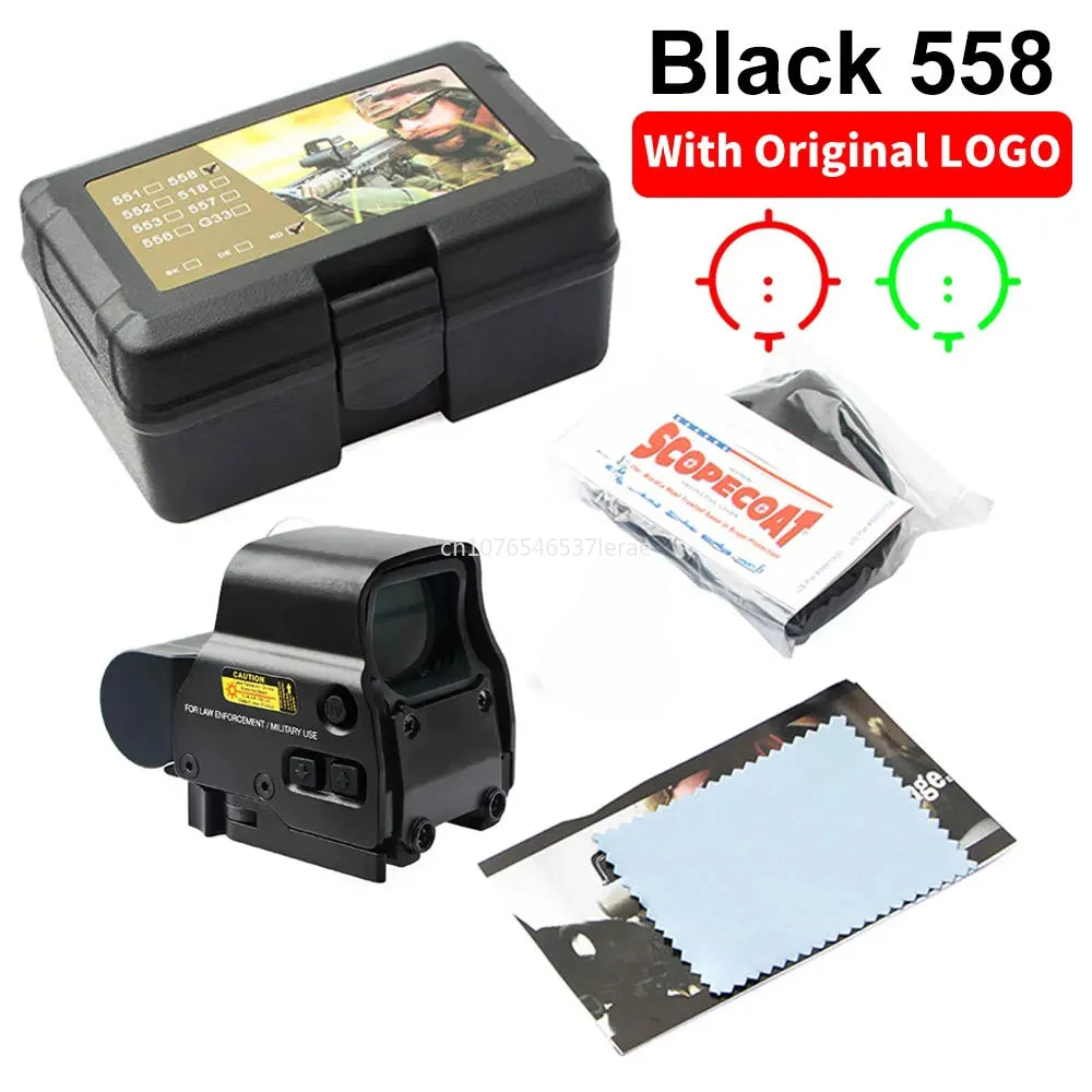 Hot Sale 558 Holographic Collimator Red Dot Sight G43/G33 3X G45 5X Magnifier Airsoft Hunting Gear W/20mm Rail Mounts & QD Lever